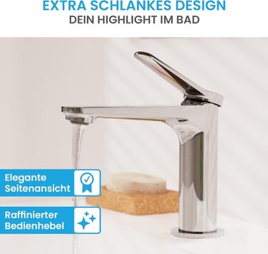 Змішувач для умивальника Bächlein Aldeya, чорний матовий, з монтажним комплектом