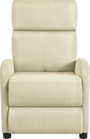 Крісло-релакс Yaheetech для телевізора з регульованою підставкою для ніг, крісло для відпочинку, бежеве, льон