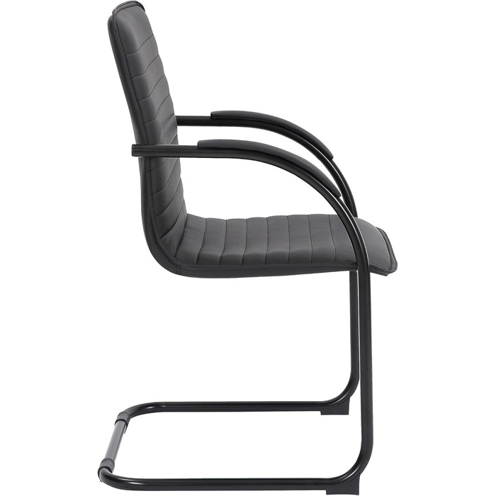 Набір з 2-х відкидних крісел Tira з штучної шкіри, чорного кольору, з м'яким сидінням