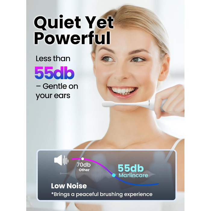 Електрична зубна щітка для дорослих B10PRO - акумулятор до 180 днів, 5 режимів, 48000 вібрацій/хв, IPX8, таймер, 4 насадки (рожева)