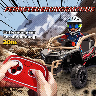 Дитячий електромобіль 12V, позашляховик, з дистанційним керуванням, світлодіодними фарами, музикою, гудком, для дітей 3-8 років, жовтого кольору