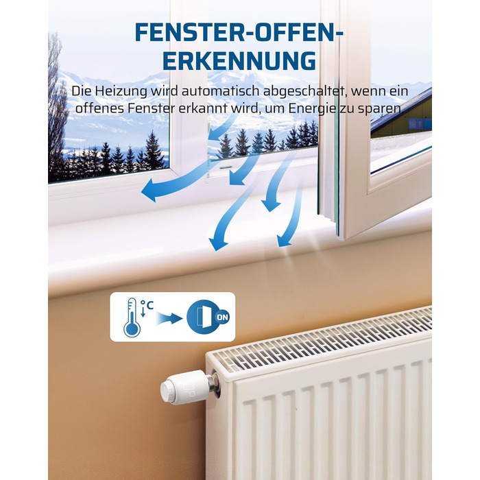 Розумний термостат для радіатора DEWENWILS WiFi, програмований, з керуванням через додаток, сумісний з Alexa та Google Assistant, енергозберігаючий, 1 шт.