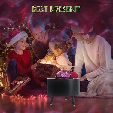 Проектор tkmar для зоряного неба, галактичний нічник, Bluetooth, USB, музичний програвач, проектор Skylight, 9 планет, з дистанційним управлінням для дітей, дітей, дорослих, підсвічування настрою, різдвяні подарунки (чорний)