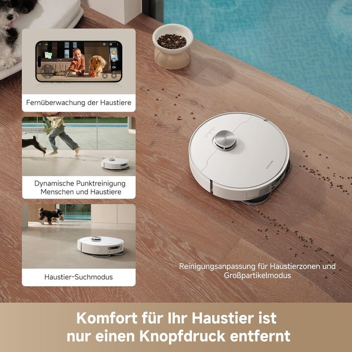 Робот-пилосос Dreame L10s Ultra Gen 2 з функцією миття, технологія RoboSwing™, потужність 10000 Pa, режим для тварин, автоматична станція, глибоке очищення килимів