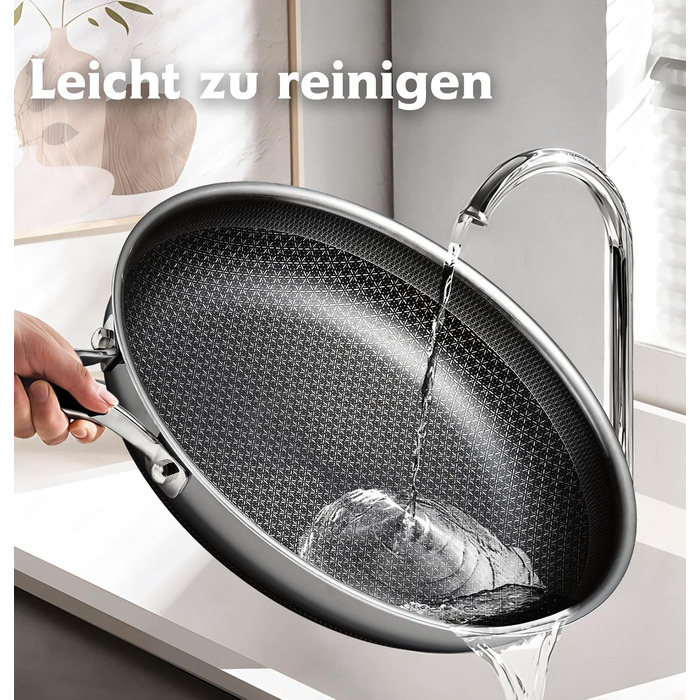 Набір сковорідок 3 шт. 20, 24, 28 см, антипригарне покриття, нержавіюча сталь, для всіх типів плит, індукційні, безпечні, сумісні з духовкою та посудомийною машиною