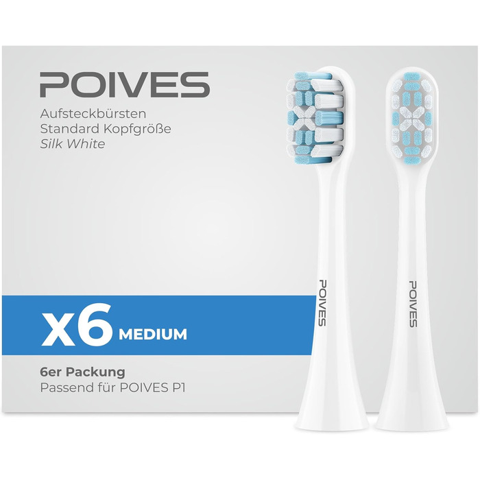 Електрична зубна щітка POIVES P1 Pro з датчиком тиску, 72000 рухів, гарантія до 4 років, 111 днів без ризику, тривалий час роботи, колір Midnight Blue (Silk White)