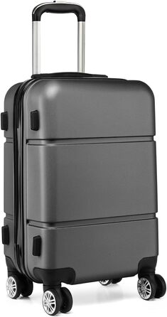 Чемодан ручної поклажі KONO з жорсткою оболонкою, на колесах, 55x38x22 см, 33 літри, сірий