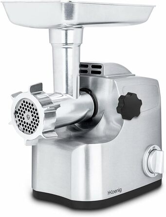 Електрична м'ясорубка H.Koenig WMG800 з нержавіючої сталі, 2 л, потужність до 2 кг/м