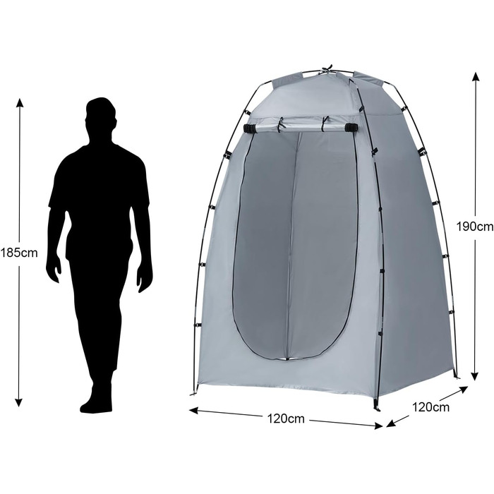 CLIPOP Намет Pop-Up, водонепроникний, легкий, одношаровий, для весняного кемпінгу, простий у встановленні – для пляжу, походів, фестивалів, відпочинку на природі (Сірий)