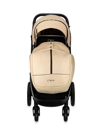 Дитячий візок-прогулянка MoMi Miya, бежевий (до 22 кг) – колеса EVA, повний комплект аксесуарів