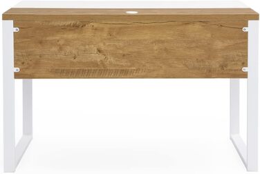 Стіл B&D Home Noel офісний стіл з кабельною каналізацією промисловий дизайн дуб пісочний, 12103-120-SCHW (білий, 120x70 см)