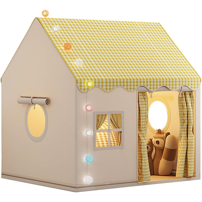 Дитячий намет-халапа для гри вдома | Халапа-замок для дітей, великий намет для ігор у приміщенні, міцний намет для дітей, жовтий колір