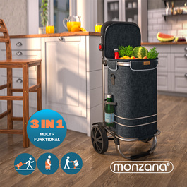Візок для покупців Black Alu 56L 31x24x54см
