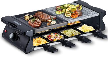 Раглеті гриль Cusimax для 8 осіб з регулюванням температури, антипригарне покриття, 1500W, CMRC-300