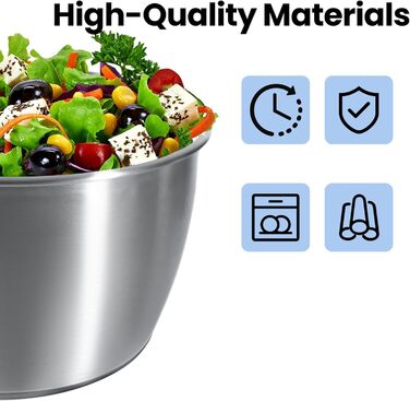 Швидка салатниця-швидкокрутка з нержавіючої сталі 4.5 л, біла