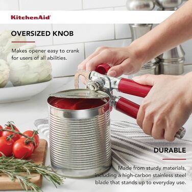 KitchenAid Gourmet Dosenöffнер: багатофункціональний, матове червоне покриття