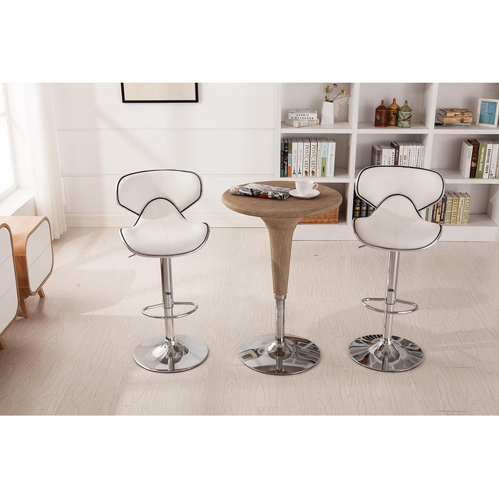 Барний стільць Roundhill Furniture Masaccio з м'яким сидінням з екошкіри, поворотний, з підйомним механізмом, сірий (набір 2 шт.)