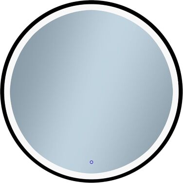 LED дзеркало для ванної кімнати 60 см з чорною рамою та підсвічуванням