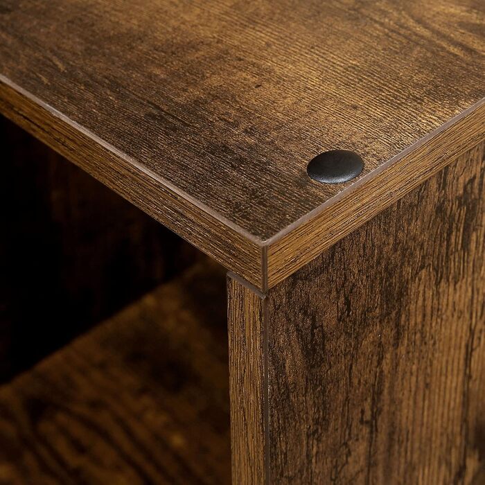 Стелаж VASAGLE для книг та зберігання, 6 відділень, для офісу, вітальні, спальні, в стилі рустік, колір: коричневий