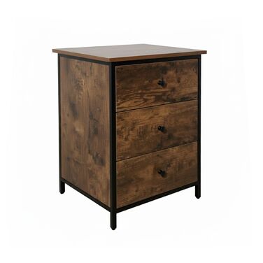 Приліжкова тумбочка Relaxdays з 3 висувними ящиками