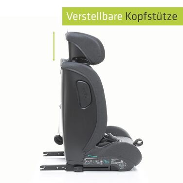 Автокрісло 4BABY Go-Fix I-Size (Graphite) для дітей 76-150 см з Isofix, регульоване, з підкладкою