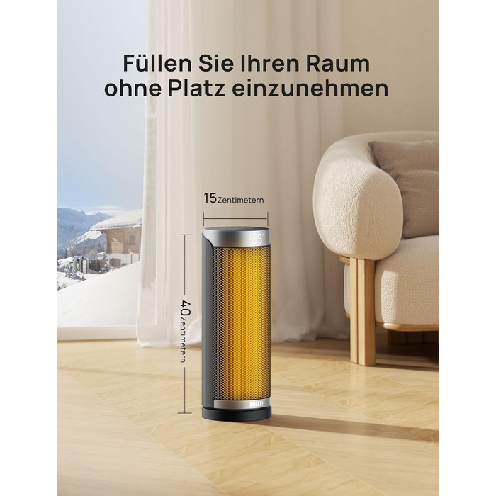 Електричний обігрівач Dreo Solaris Slim H3: тихий, енергоефективний, з осциляцією, пультом керування та захистом від перегріву