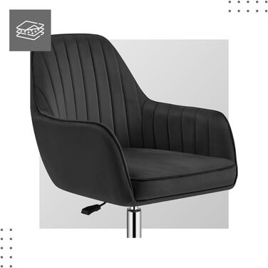 Крісло MARK ADLER Future 5.2 Black - офісне крісло з регулюванням висоти, чорне, для дому та офісу