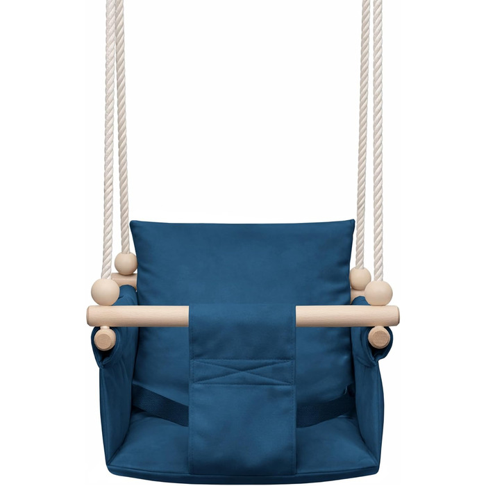 Дитяча гойдалка-крісло MAMOI® для дверей, дерев'яна гойдалка для малюків (Синій)