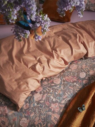 Постільна білизна ESSENZA Odite Colourful Flowers Blossoms Orange Pink, 155x220 см