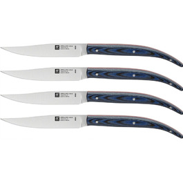 Набір ножів для стейків із 4 предметів Blue Micarta Steak Knife Zwilling