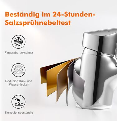 Змішувач для умивальника Ibergrif M11050 з одним важелем, високий (60 мм), хром, без підйомника, керамічна картридж, без крапель, водозберігаючий, 3/8″ з'єднання