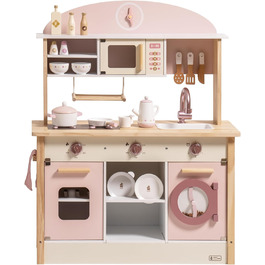 Дерев'яна дитяча кухня ROBUD з реалістичним аксесуаром. Ігровий набір для дітей, сучасний дизайн, подарунок від 3 років.