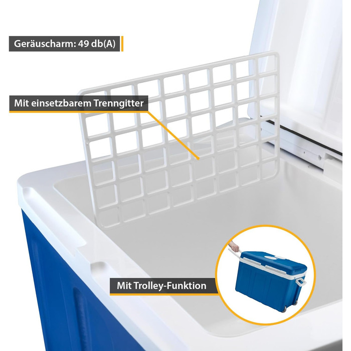 Термобокс електричний First Austria 45L 12V/230V для авто та мережі, чорний. Міні-холодильник з колесами для кемпінгу, подорожей, фестивалів. Охолоджує та гріє.