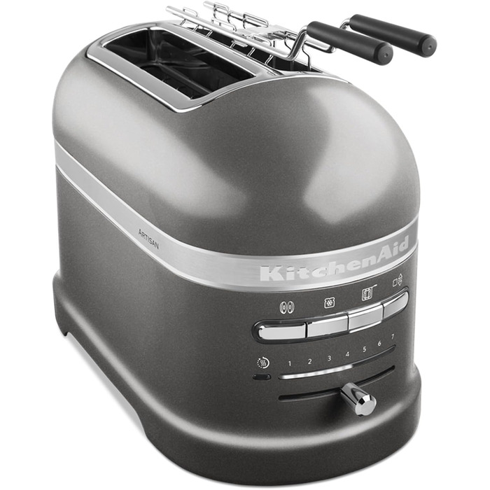 Тостер KitchenAid 5KMT2204EMS, металевий, срібний, 2-слисовий, преміум