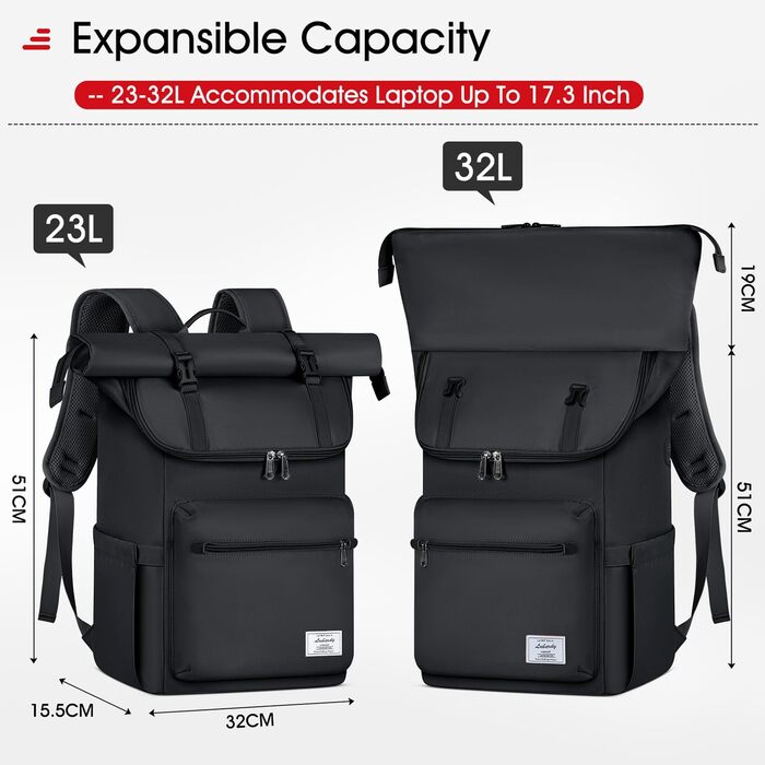 Водонепроникний рюкзак Lubardy Rolltop для ноутбука 17,3