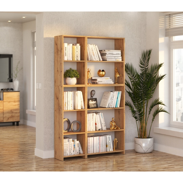 Стелаж Stiv-Meble 110 x 189,4 x 30,4 см, колір: дуб вотан