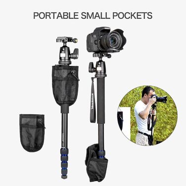 Алюмінієвий монопод Koolehaoda зі стійкою та кульовою головкою K-09 для DSLR камер, висота 175 см