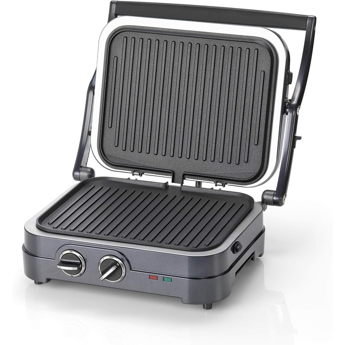 Електрогриль Cuisinart Griddle & Grill, сендвічниця, прес для паніні, знімні антипригарні пластини, посудомийна безпека, здорове приготування з мінімумом олії, синій