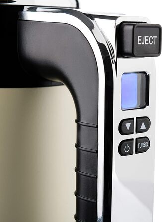 Ретро міксер Westinghouse, 350 Вт, 5 швидкостей, турбо, LCD, білий, комплект насадок, сумка для зберігання