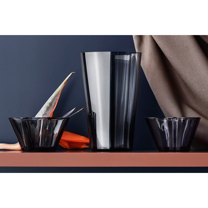 Ваза Iittala Aalto 220 мм сіра скляна