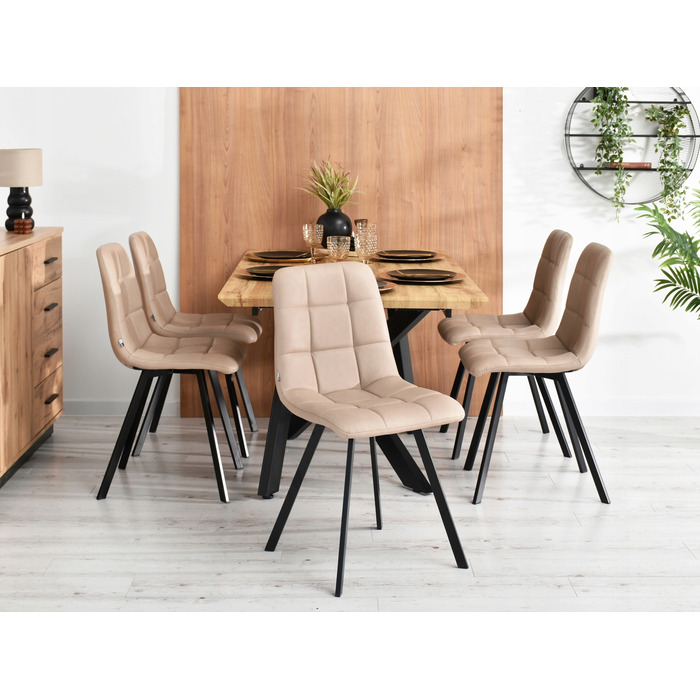 Стілець Mebel-Partner, штучна шкіра, бежевий, 1 шт.
