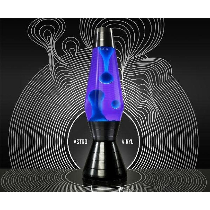 Лава-лампа Mathmos Astro Vinyl: дизайнерський світильник ручної роботи, чорний/фіолетовий/бірюзовий