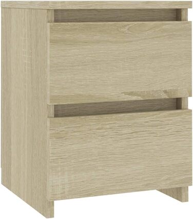 vidaXL Комплект з 2 тумбочок з 2 шухлядами, дуб сонома, 30x30x40 см, ДСП, приліжкові тумби для спальні