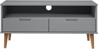 Тумба під телевізор vidaXL, масив сосни, коричнева, 106x40x49 см, ТВ-комод, меблі для вітальні