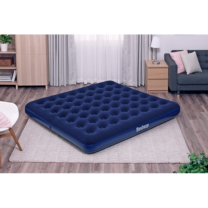 Надувний матрац Bestway King Single 203x183x22 см, сірий, для дому та відпочинку