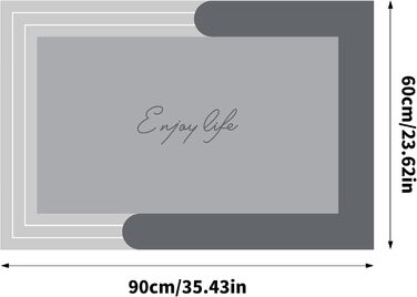 YeahBoom супер вбираюча килимок для підлоги 60x90 см, водонепроникний, протиковзкий, для ванної та кухні, маслостійкий, легко миється, килимок для душу, Enjoy Life