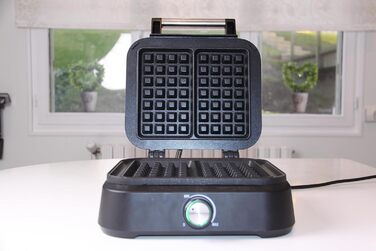 Електрична вафельниця LITTLE BALANCE 8652 Speed 1500 Vintage, прямокутна, для справжніх бельгійських вафель, 1500 Вт, вінтажний дизайн, пухкі та хрусткі вафлі