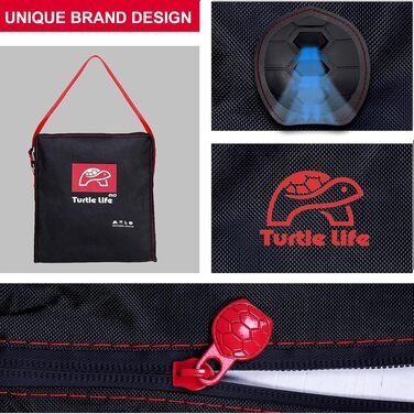 Чохол для садових меблів Turtle Life (2 шт) 213x94x89 см + 94x102x76 см, водонепроникний, чорний