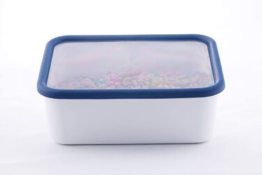Емальований контейнер HoneyWare CLASSIC LINE з кришкою, 1,9 л, термостійкий до 400°C, підходить для плити, духовки, гриля та зберігання їжі