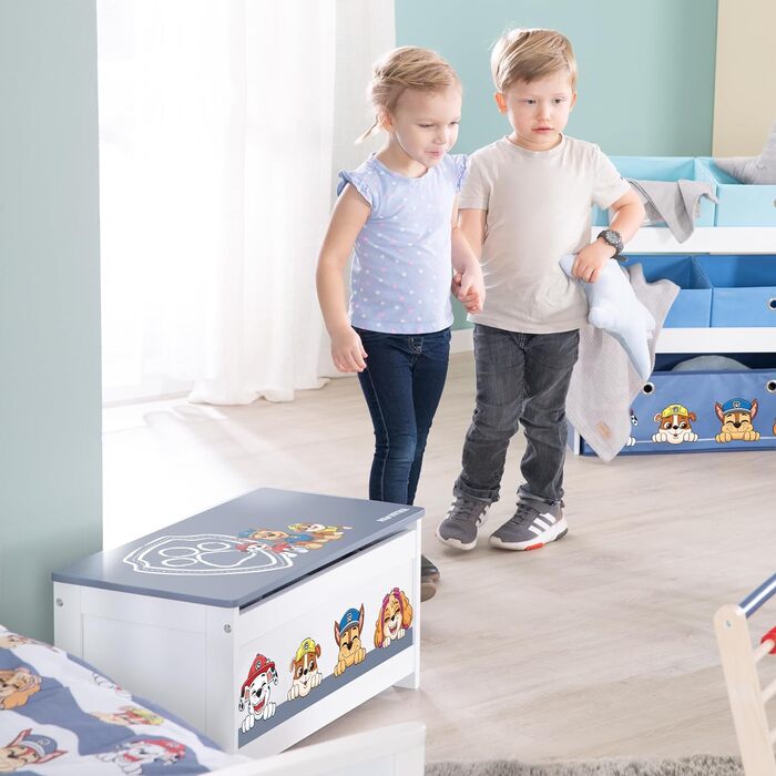 Дерев'яний візок-ходунки Roba Bully Paw Patrol для дітей, ігровий ляльковий візочок, навчальна іграшка для дівчаток і хлопчиків від 12 місяців